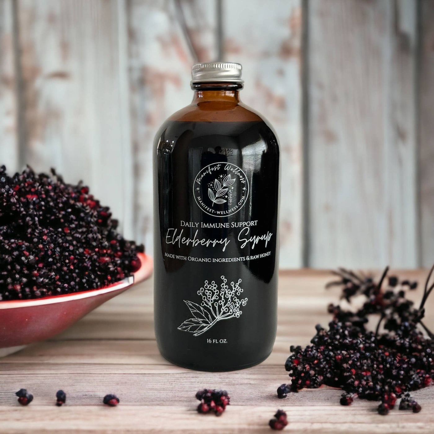 Organic Elderberry Syrup: Unsweetened