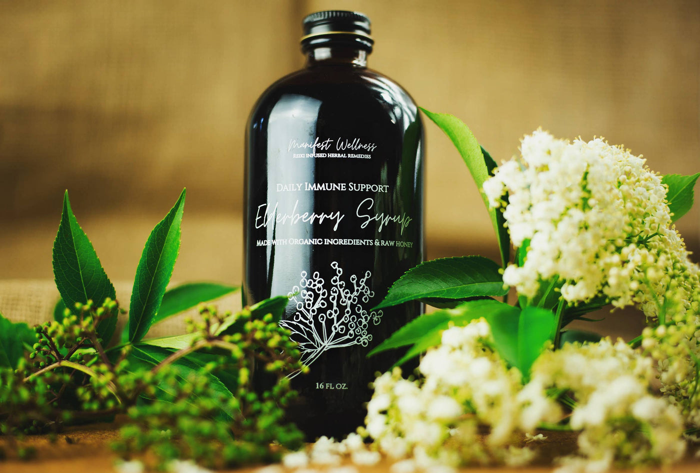 Organic Elderberry Syrup: Unsweetened